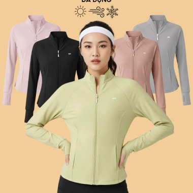 Áo Khoác Nữ Chống Nắng UnderCool ACN12 – Vải Su Mỏng, Co Giãn, Cản Gió, Thể Thao, Giá 245k