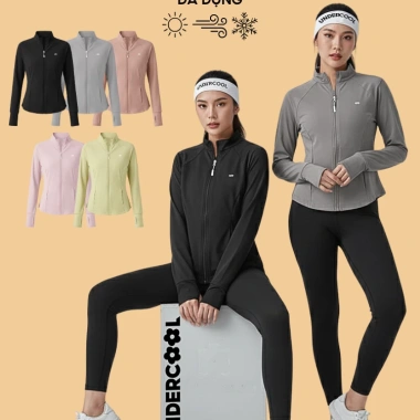 Áo Khoác Nữ Chống Nắng UnderCool ACN12 – Vải Su Mỏng, Co Giãn, Cản Gió, Thể Thao, Giá 245k