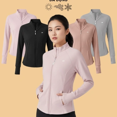 Áo Khoác Nữ Chống Nắng UnderCool ACN12 – Vải Su Mỏng, Co Giãn, Cản Gió, Thể Thao, Giá 245k