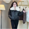 Áo khoác nữ da PU 3 lớp, cổ lông tháo rời, freesize, dây rút & tay bo - 199.000đ 4