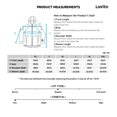 Áo khoác nữ Lovito phom rộng gió chống nước, dây kéo L106AD280 - Giá chỉ 257.040₫