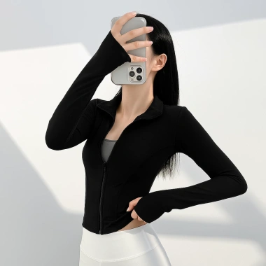 Áo khoác nữ thể thao gym zip chống nắng, ôm sát co giãn, thấm hút mồ hôi - Giá 99.000 (size 40-70) 5