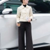 Áo khoác phao ngắn nữ BAZA caro chần bông, cổ bẻ thanh lịch - Giá ưu đãi 715.000₫ 2