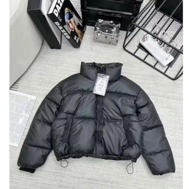 Áo khoác phao nữ không mũ chất da trần bông dày dặn, bo tay trẻ trung - chỉ 49.000₫ 7