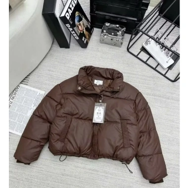 Áo khoác phao nữ không mũ chất da trần bông dày dặn, bo tay trẻ trung - chỉ 49.000₫ 8