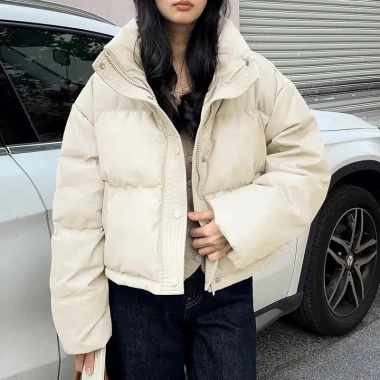 Áo khoác phao Quảng Châu loại 1 - Croptop nam nữ tay dài, ấm áp, giảm giá 147k 7