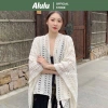 Áo khoác ren dệt kim dạng khăn tua rộng cổ trang free size - Sang chảnh du lịch 2.025