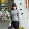 Áo khoác tập gym yoga aerobic nữ ôm body co dãn, thoáng khí, chống nắng - AK01 8