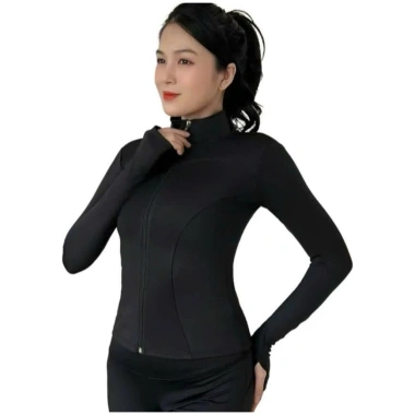 Áo khoác tập gym yoga nữ ôm body dài tay co giãn, chống nắng, thoáng khí - Ak01 7