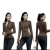 Áo khoác tập gym yoga nữ ôm body dài tay co giãn, chống nắng, thoáng khí - Ak01 8
