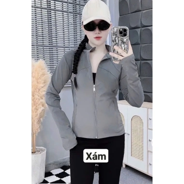 Áo Khoác Thun Lạnh Gym Cổ Cao Viền Vải Dày Chống Nắng - Giá 149.000 VND