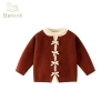 Áo Len Bé Gái Khuy Nơ Đỏ – Cardigan Tết 2.026 Hàn Quốc, Giá 249.000đ 5