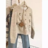Áo len cardigan dài tay họa tiết hoa độc đáo, chất liệu mềm mịn, Giao trước Tết, QCCC loại 1 – 199k 2