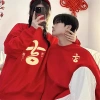 Áo Len Đỏ Cổ Tròn Unisex Tết Nguyên Đán Giao COD 24h Giá Gốc 123k Giảm 100k