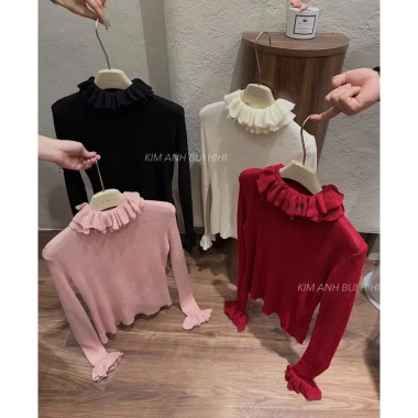 Áo len mỏng giữ nhiệt cổ bèo tay bèo co giãn 4 chiều – Phối áo khoác xinh, giá 179k 5