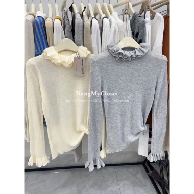 Áo len mỏng giữ nhiệt cổ bèo tay bèo co giãn 4 chiều – Phối áo khoác xinh, giá 179k 6
