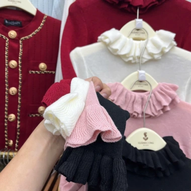 Áo len mỏng giữ nhiệt cổ bèo tay bèo co giãn 4 chiều – Phối áo khoác xinh, giá 179k 8