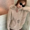 Áo Len Nữ Mũ Lông Dáng Rộng Dệt Kim Dày Ấm Hàn Quốc – Chali L06 Đi Làm Đà Lạt Tết Thu Đông 3