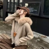 Áo Len Nữ Mũ Lông Dáng Rộng Dệt Kim Dày Ấm Hàn Quốc – Chali L06 Đi Làm Đà Lạt Tết Thu Đông 5