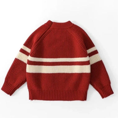 Áo len trẻ em Tết 2.025 - Cardigan dày trắng rộng rãi, kiểu phương Tây, giảm còn 290k