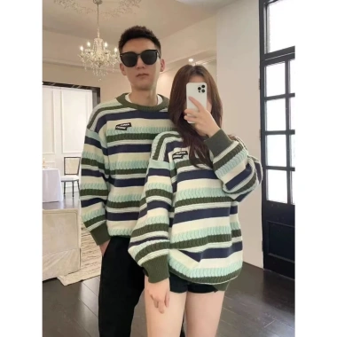 Áo len unisex kẻ sọc cá tính, dày dặn phong thu đông – Giao trước Tết, 199k (MOQC SP201) 9