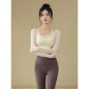 Áo Lót Thể Thao Nữ Dài Tay Mút Lưới Cổ Thuyền Hoả Tốc Sẵn Gym Yoga Pilates 248k 4