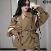 Áo mangto ngắn 3 màu nâu đen đỏ - dáng thắt eo sang trọng, cá tính, giảm còn 480.000₫ 5