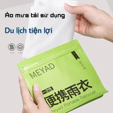 Áo mưa 1 lần cho người lớn & trẻ em chống nước, tiện cho xe máy, xe đạp du lịch ngoài trời - giá ưu đãi 29.999₫ 3 Áo mưa 1 lần cho người lớn & trẻ em chống nước, tiện cho xe máy, xe đạp du lịch ngoài trời - giá ưu đãi 29.999₫ 3