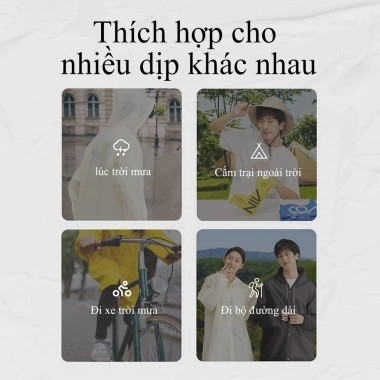 Áo Mưa 1 Người Chống Bão Cao Cấp - Siêu Chống Thấm Toàn Thân, Giá Ưu Đãi 23.900 VND