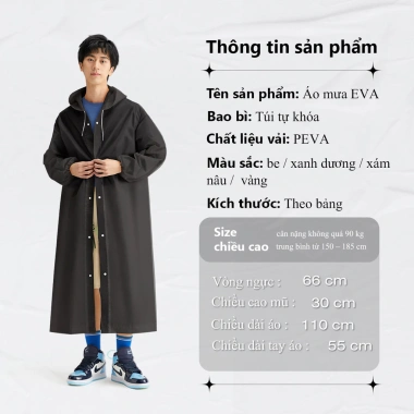 Áo Mưa 1 Người Chống Bão Cao Cấp - Siêu Chống Thấm Toàn Thân, Giá Ưu Đãi 23.900 VND