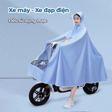 Áo mưa 2 đầu 1 đầu Moni trong suốt cao cấp, nam nữ, dùng cho xe máy & xe điện, 124k