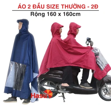 Áo mưa 2 đầu cánh dơi Hasu size 5XL - Bao toàn thân xe máy, rộng, giá 82.000đ