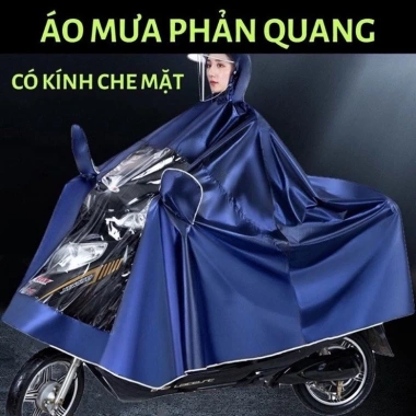 Áo mưa 2 đầu phản quang siêu dày, cánh dơi có kính che mưa 1-2 người - Giá chỉ 88.000₫ 2