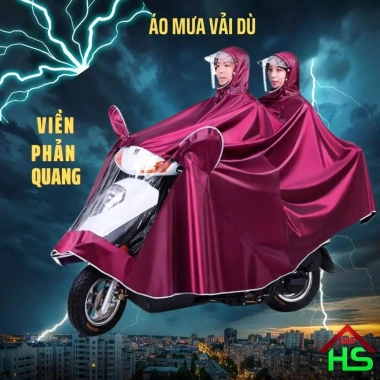 Áo mưa 2 đầu phản quang siêu dày, cánh dơi có kính che mưa 1-2 người - Giá chỉ 88.000₫ 4