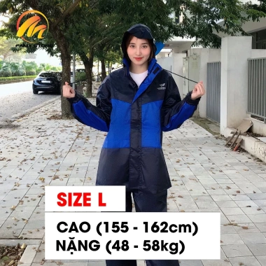 Áo Mưa 2 Lớp Siêu Chống Thấm Cho Nam Nữ, Bộ Người Lớn, Mũ Gấp Gọn & Phản Quang - Giá 234.220₫