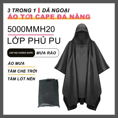Áo Mưa 3 trong 1 siêu nhỏ gọn – chống gió, chống mưa, thoáng khí, dùng cho đi bộ, leo núi, du lịch – giá 120.000₫