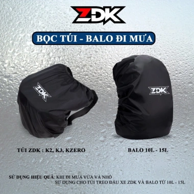 Áo Mưa Balo ZDK 10-15L Chống Thấm Co Giãn Ôm Gọn Vải Oxford Khóa ABS Cố Định 39.000đ