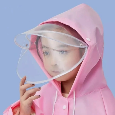Áo mưa bé có kính chắn, che balo, EVA nhẹ, họa tiết hoạt hình cute - Giá 179.000₫ 7