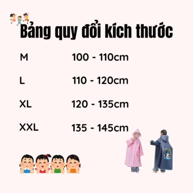 Áo mưa bé có kính chắn, che balo, EVA nhẹ, họa tiết hoạt hình cute - Giá 179.000₫ 9