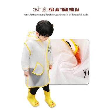 Áo mưa bé họa tiết thú cao cấp, form rộng thoải mái, mang balo - Hot 2.023, chỉ 125k