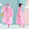 Áo Mưa Bé Khóa Kéo EVA Mềm Mại, Có Mặt Nạ, Túi, Phản Quang, Gấp Gọn Dễ Mang 9