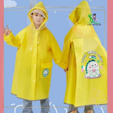 Áo mưa bé kính chắn, che balo, EVA nhẹ, họa tiết hoạt hình cute – 179.000₫ 5