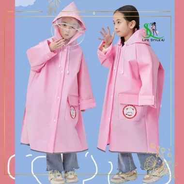 Áo mưa bé kính chắn, che balo, EVA nhẹ, họa tiết hoạt hình cute – 179.000₫ 6