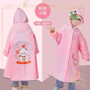 Áo mưa bé kính chắn, che balo, EVA nhẹ, họa tiết hoạt hình cute – 179.000₫ 8