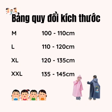 Áo mưa bé kính chắn, che balo, EVA nhẹ, họa tiết hoạt hình cute – 179.000₫ 9