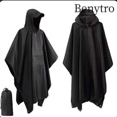 Áo mưa BENYTRO 3 trong 1 có mũ trùm đầu, siêu nhẹ, chống thấm, phù hợp dã ngoại du lịch - Giá 145.044 VND cho mọi thời tiết