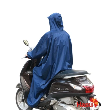 Áo mưa bít Hasu người lớn & trẻ em, size 110‑160cm, vải dù tổ ong, chống thấm, 55.000₫