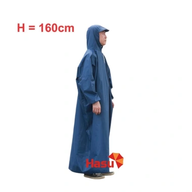 Áo mưa bít Hasu người lớn & trẻ em, size 110‑160cm, vải dù tổ ong, chống thấm, 55.000₫