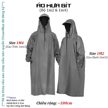 Áo Mưa Bít Hông Nam Nữ KOJMAC 1 Người Lớn – Vải Tổ Ong, Mang Balo, Giá Sỉ 115k