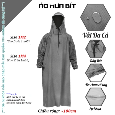 Áo Mưa Bít Hông Nam Nữ KOJMAC 1 Người Lớn – Vải Tổ Ong, Mang Balo, Giá Sỉ 115k